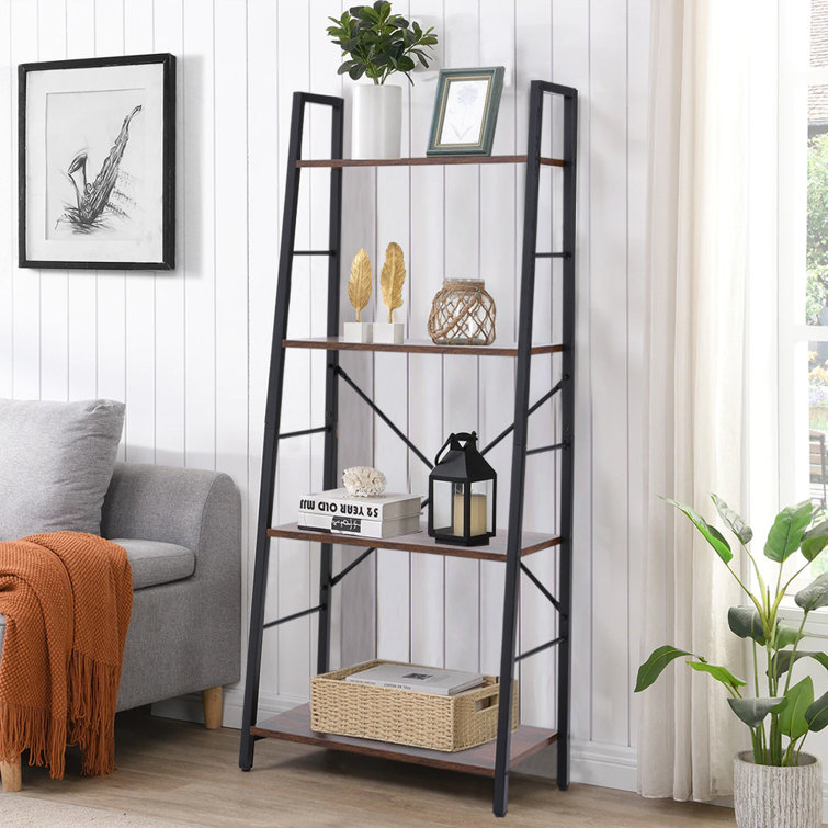 Borough Wharf Savanah 139cm H x 56cm W Iron Ladder Bookcase Wayfair.co.uk